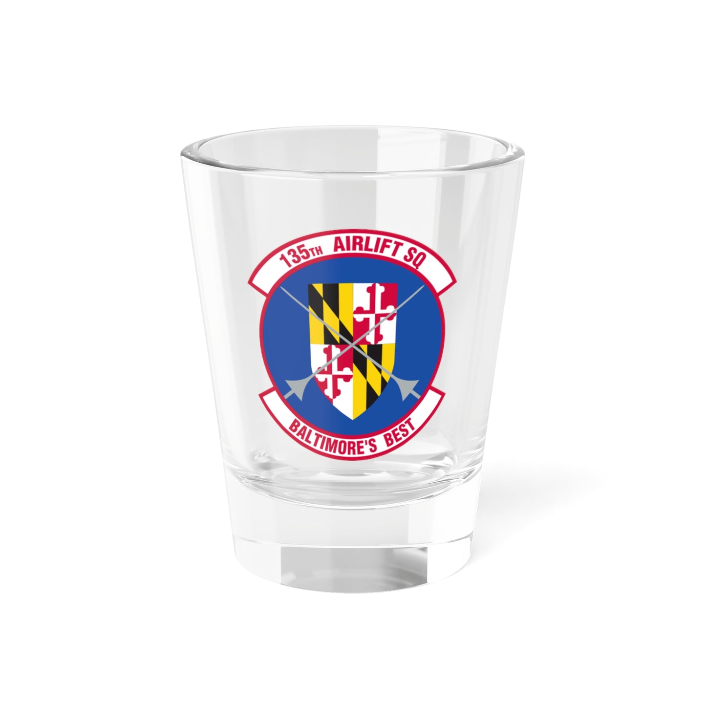 135 Airlift Squadron (U.S. Air Force) Shot Glass 1.5oz