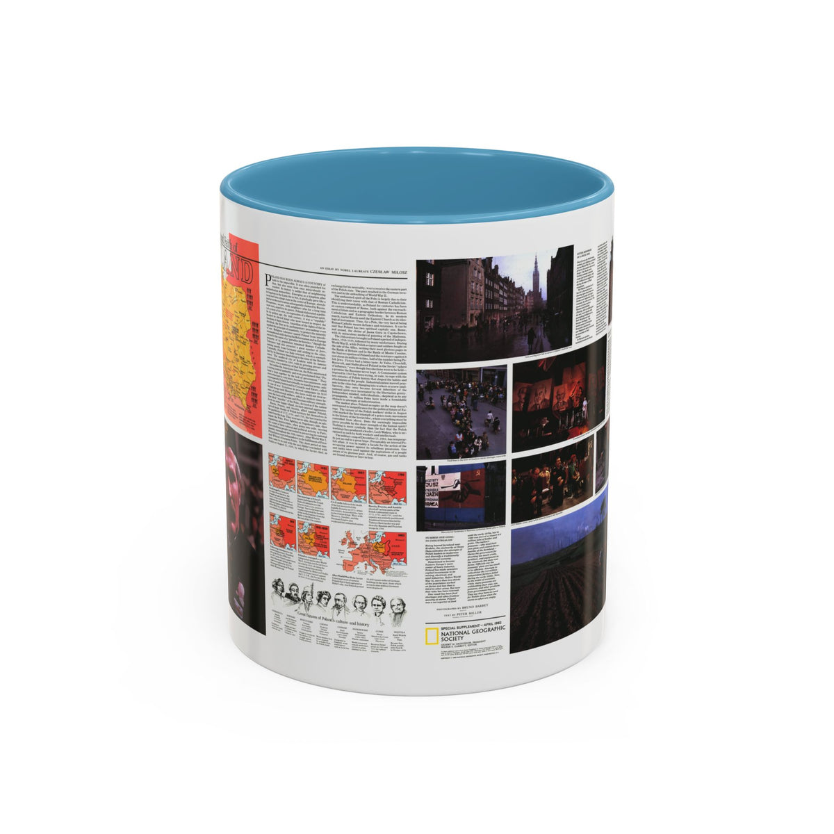 Poland - The Face and Faith 1 (1982) (Map) Accent Coffee Mug