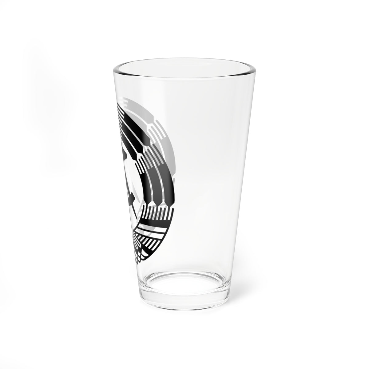 GDR black seal (Coat of Arms) Pint Glass 16oz