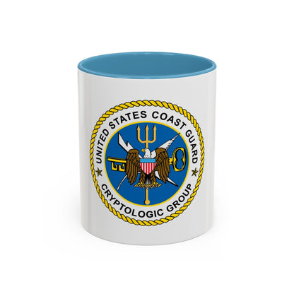 USCG Cryptologic Group (U.S. Coast Guard) Accent Coffee Mug