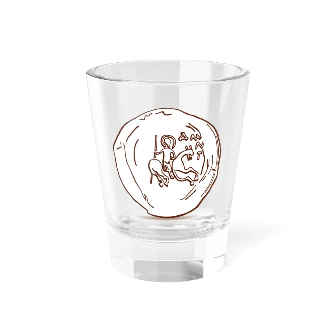 Печать Александра Глебовича 1297-1313 гг. Avers (Belarus) (Coat of Arms) Shot Glass 1.5oz 1.5oz - Go Mug Yourself