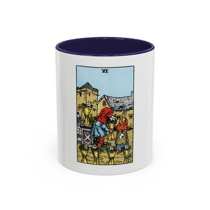 The 6 of Cups (Tarot Card) Accent Coffee Mug