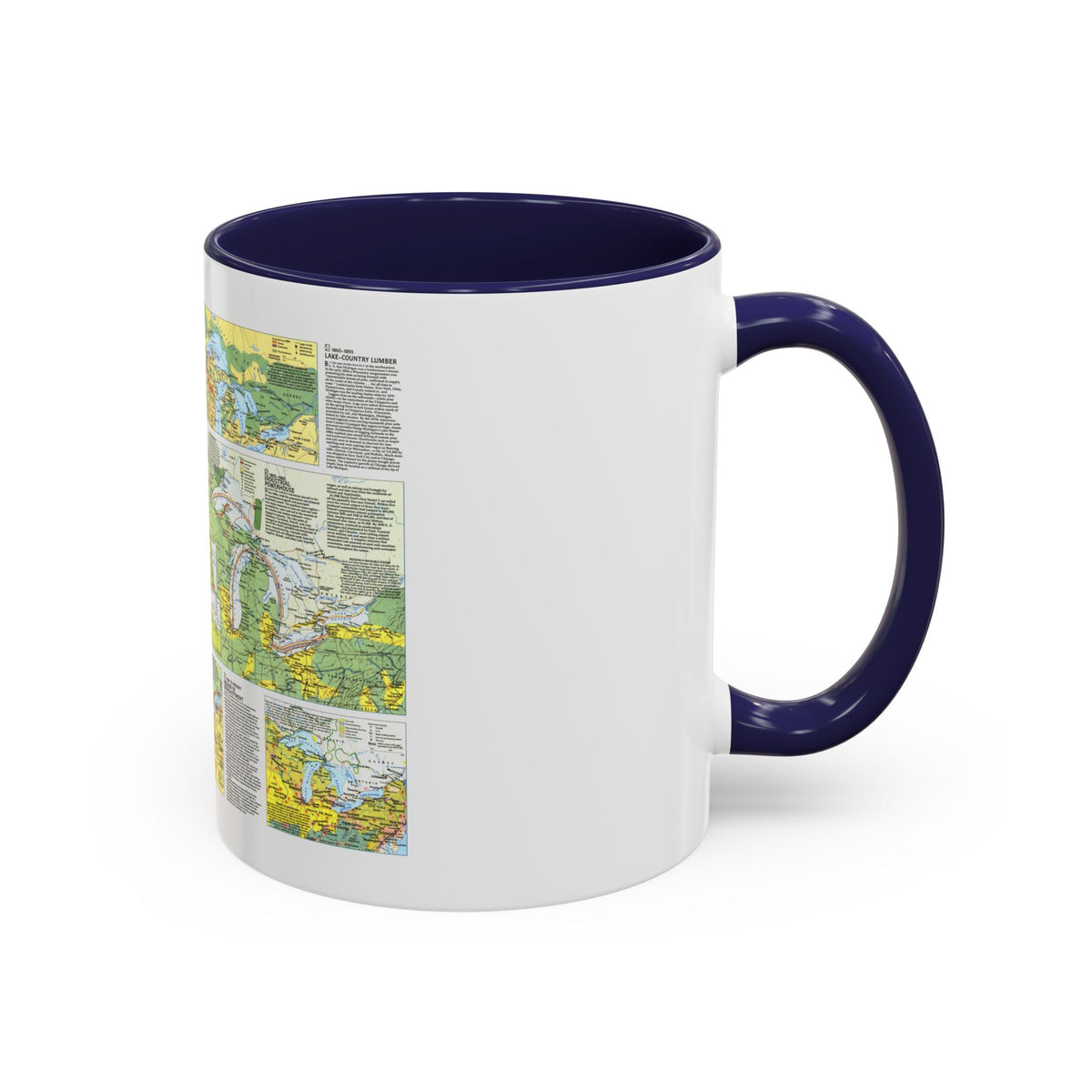 Canada - The Great Lakes 2 (1987) (Map) Accent Coffee Mug