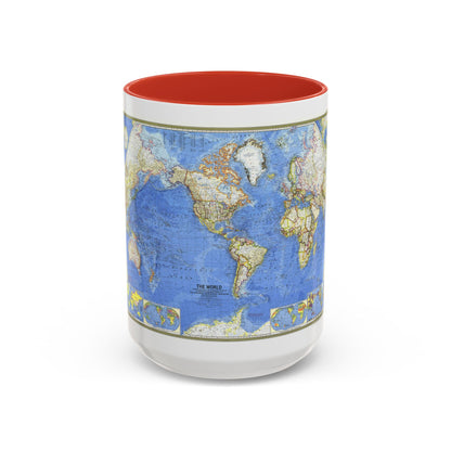 World Map (1965) (Map) Accent Coffee Mug