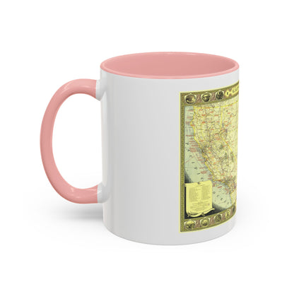 USA - Southwestern (1940) (Map) Accent Coffee Mug