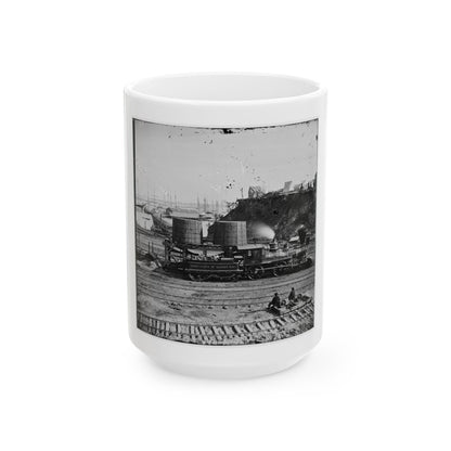 City Point, Va. Another Locomotive At The Same Point (U.S. Civil War) White Coffee Mug