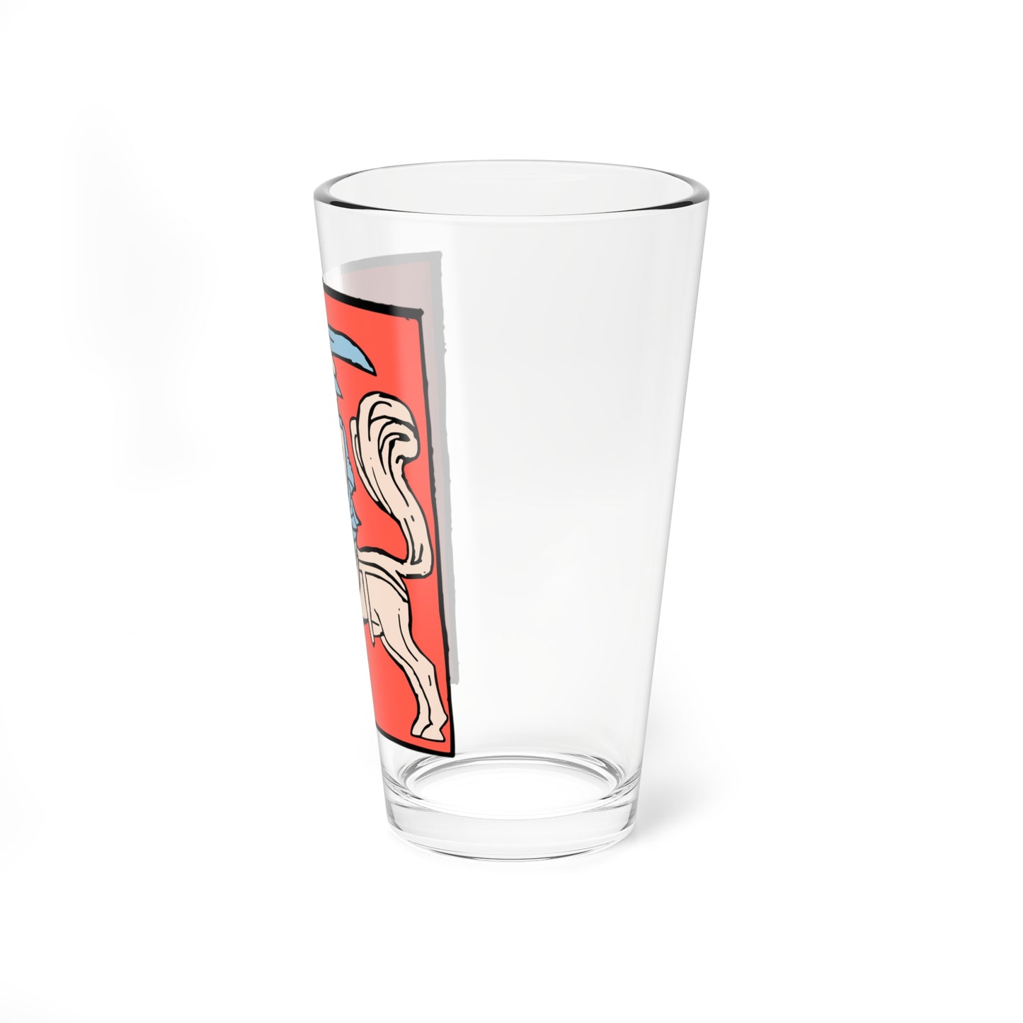 Vitaŭt Vialiki Pahonia. Вітаўт Вялікі Пагоня 1536 crop (Belarus) (Coat of Arms) Pint Glass 16oz