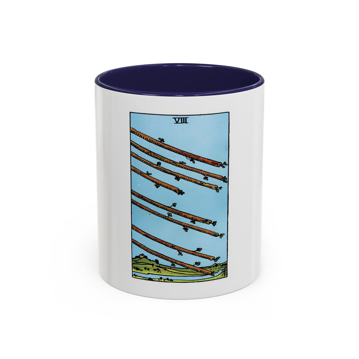 The 8 of Wands (Tarot Card) Accent Coffee Mug