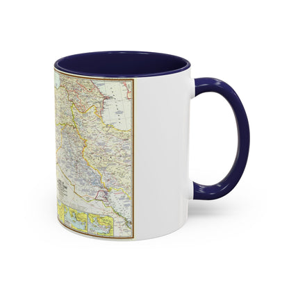 Middle East - Lands of the Bible Today (1967) (Map) Accent Coffee Mug