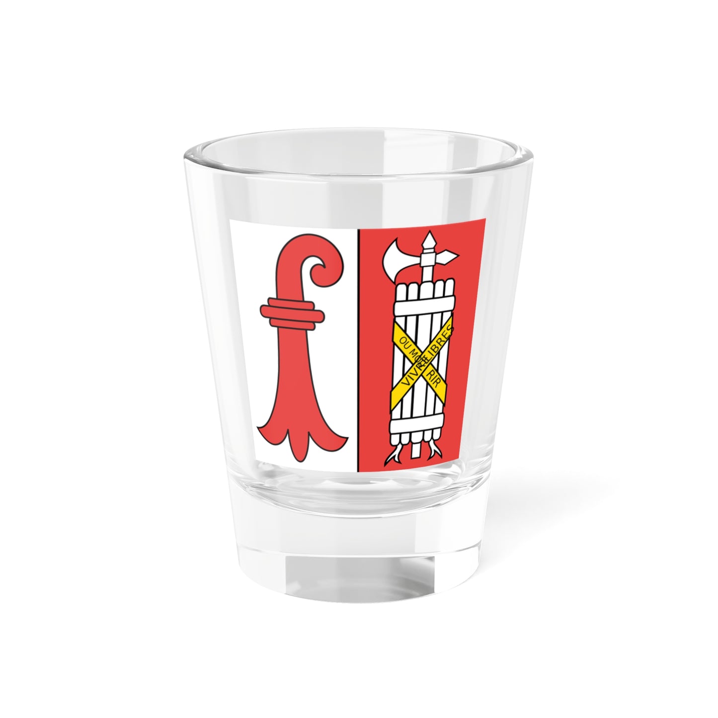 Ebauche Drapeau JU 1913 (Switzerland) Shot Glass 1.5oz