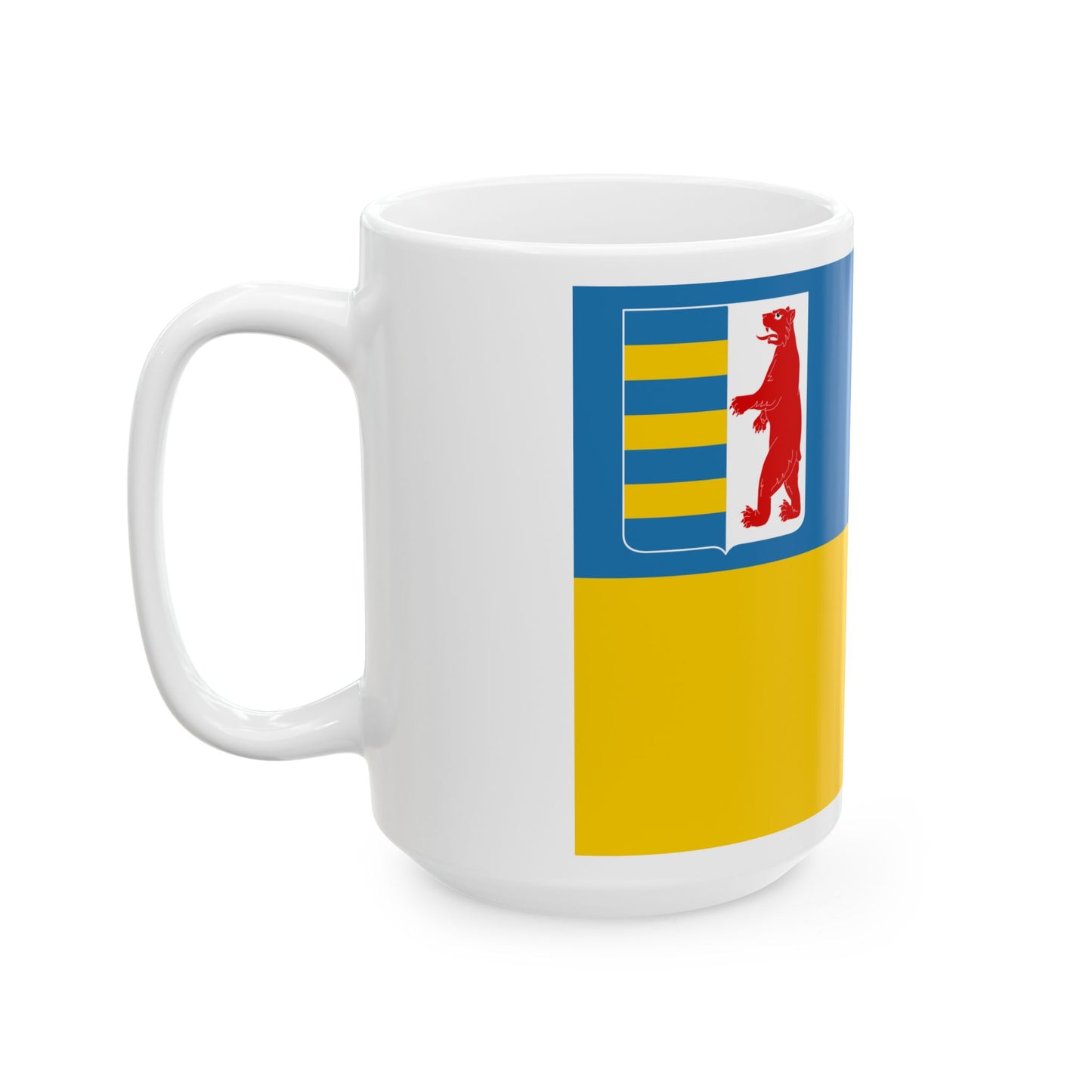 Flag of Zakarpattia Oblast Ukraine - White Coffee Mug