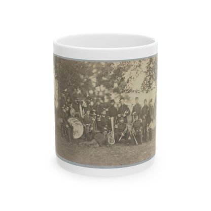 Elmira Cornet Band,  Thirty-Third Regiment, Of The New York State Volunteers, July 1861 (U.S. Civil War) White Coffee Mug
