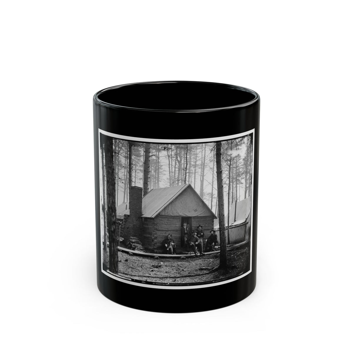 Brandy Station, Virginia. Officer's Winter Quarters Headquarters Army Of The Potomac (U.S. Civil War) Black Coffee Mug