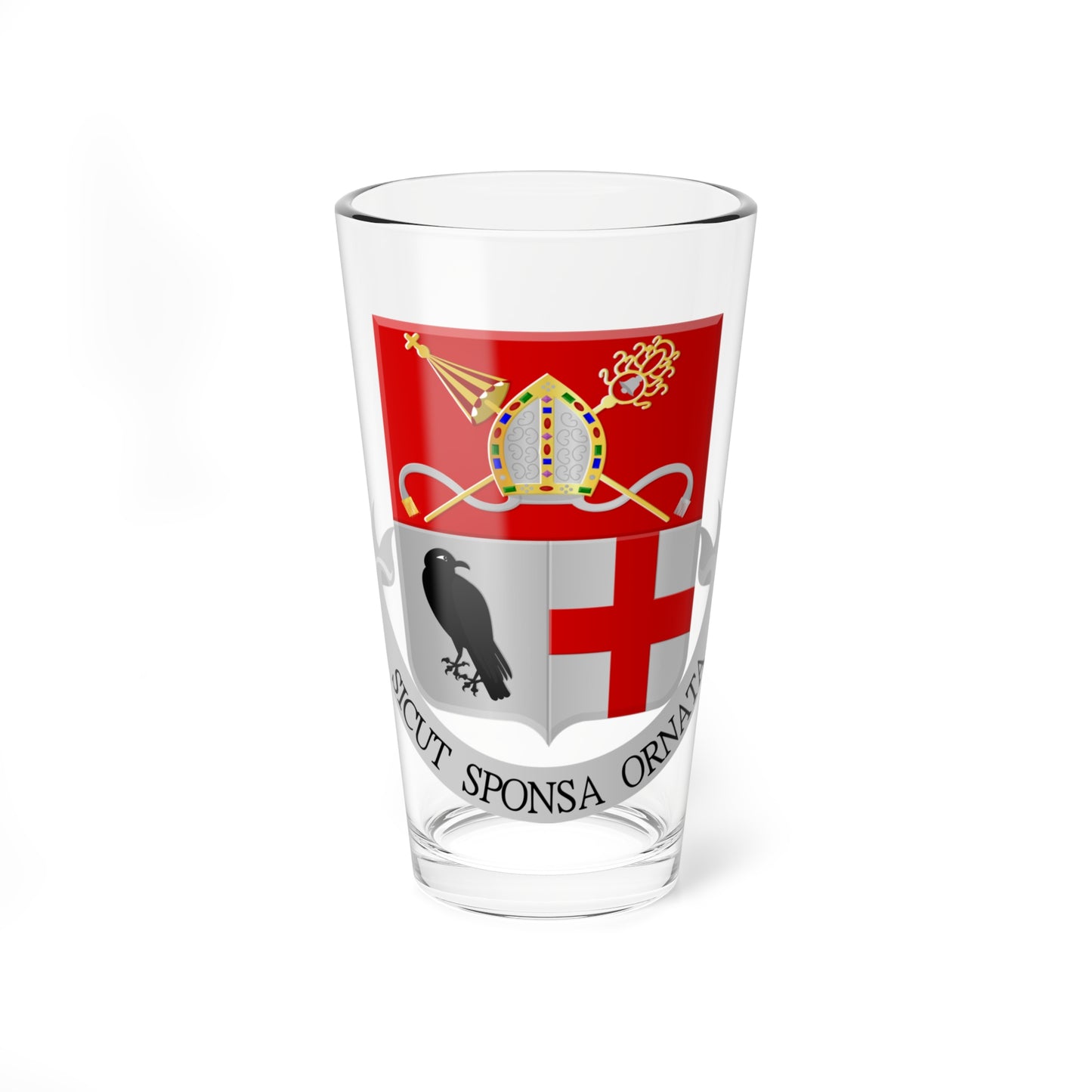 St. Bavo Haarlem wapen (Netherlands) (Coat of Arms) Pint Glass 16oz