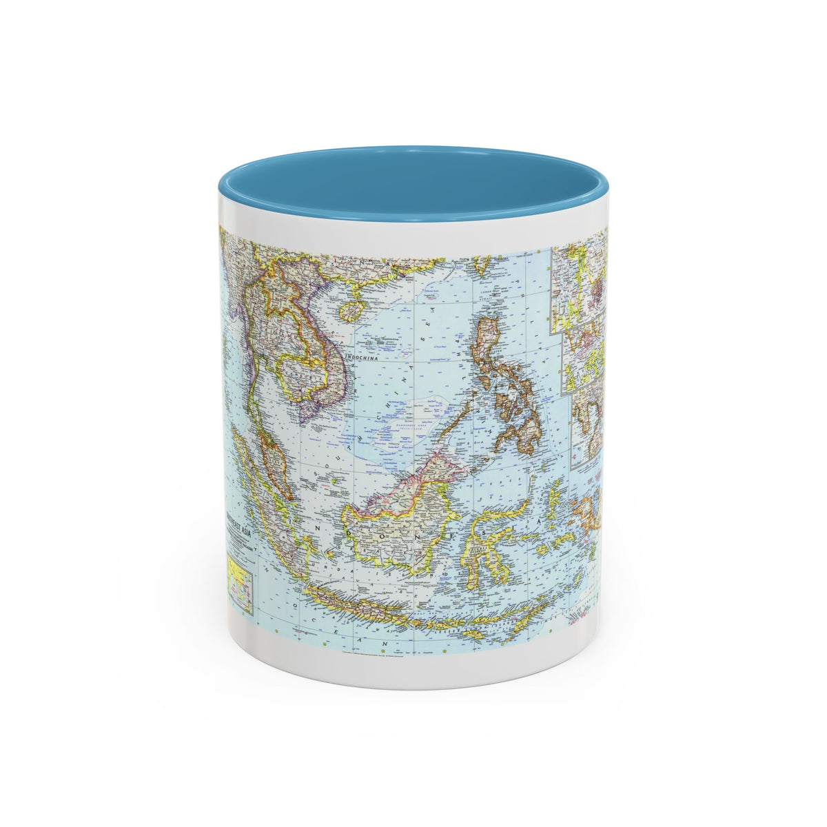 Asia - Southeast (1961) (Map) Accent Coffee Mug
