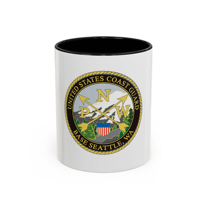 USCG Base Seattle (U.S. Coast Guard) Accent Coffee Mug