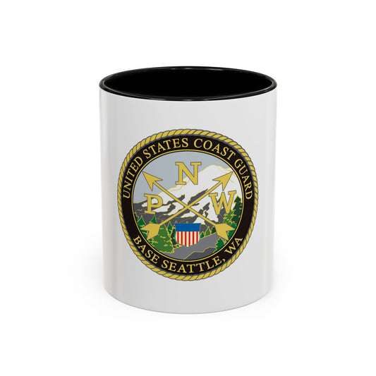 USCG Base Seattle (U.S. Coast Guard) Accent Coffee Mug