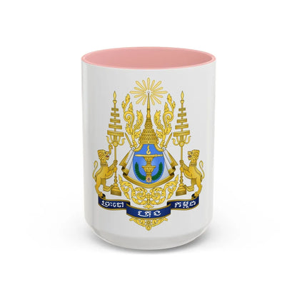 Royal arms of Cambodia - Accent Coffee Mug-15oz-Pink-Go Mug Yourself