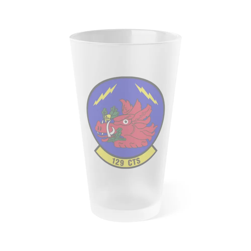 129th Combat Training Squadron (U.S. Air Force) Frosted Pint Glass 16oz-16oz-Frosted-Go Mug Yourself