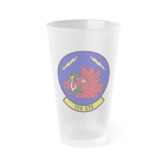 129th Combat Training Squadron (U.S. Air Force) Frosted Pint Glass 16oz-16oz-Frosted-Go Mug Yourself