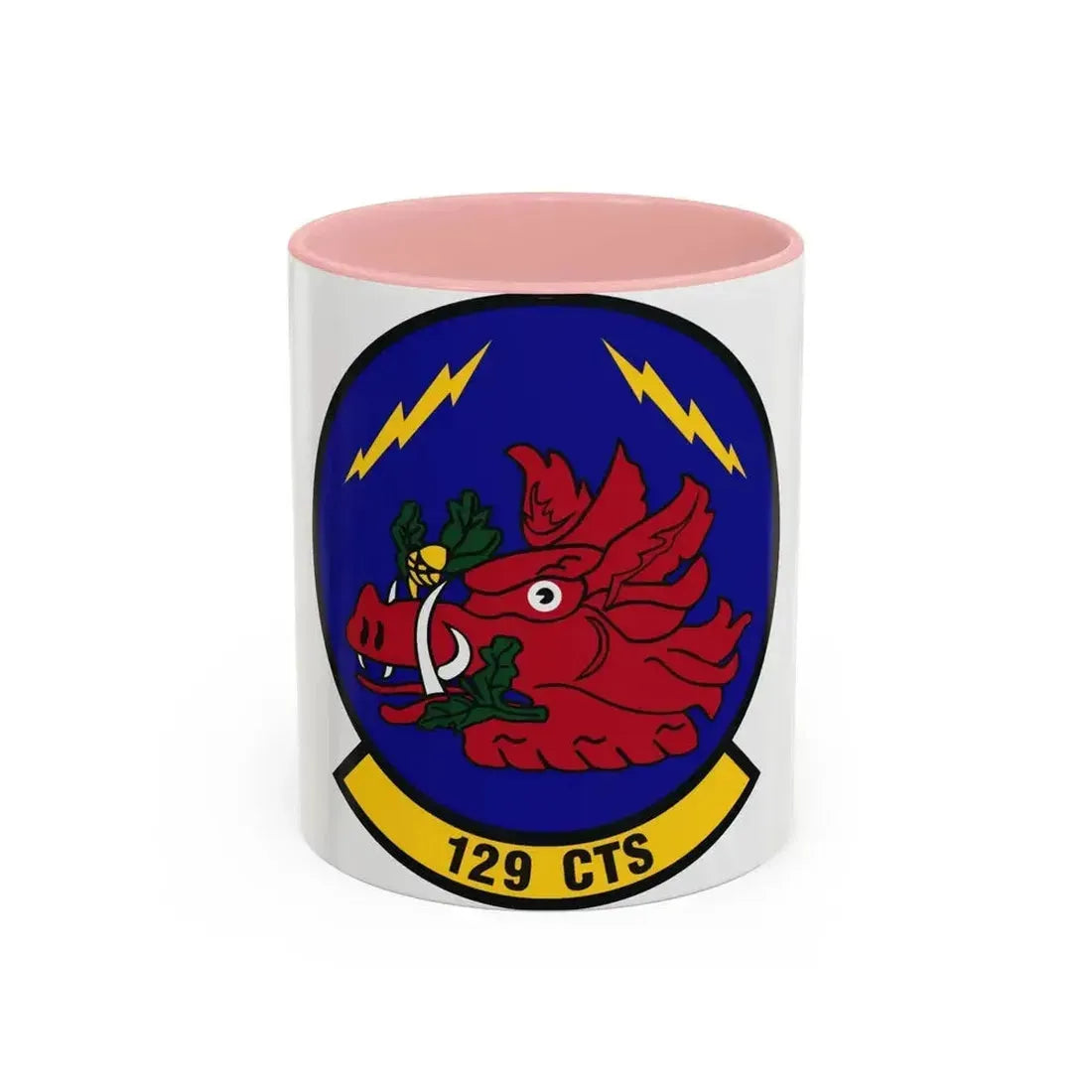 129th Combat Training Squadron (U.S. Air Force) Accent Coffee Mug 11oz Pink - Go Mug Yourself