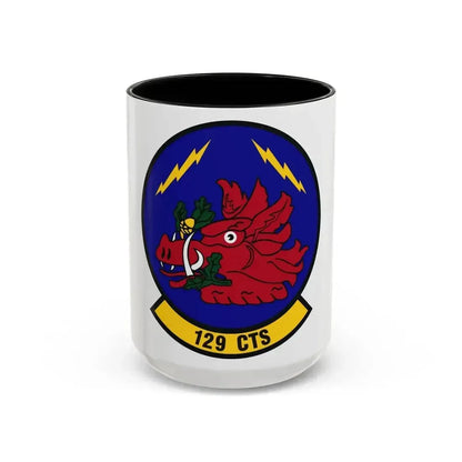 129th Combat Training Squadron (U.S. Air Force) Accent Coffee Mug 15oz Black - Go Mug Yourself