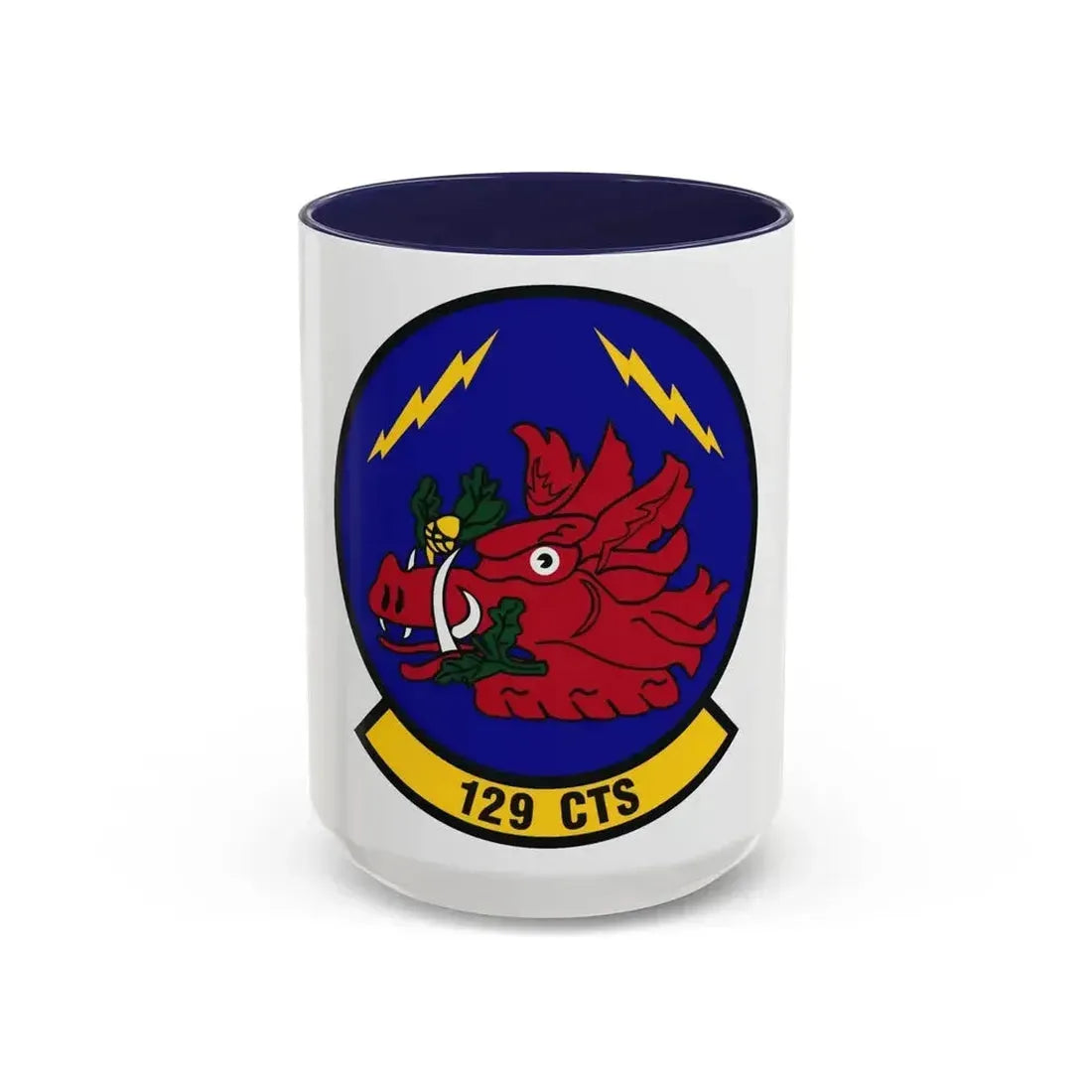 129th Combat Training Squadron (U.S. Air Force) Accent Coffee Mug 15oz Navy - Go Mug Yourself