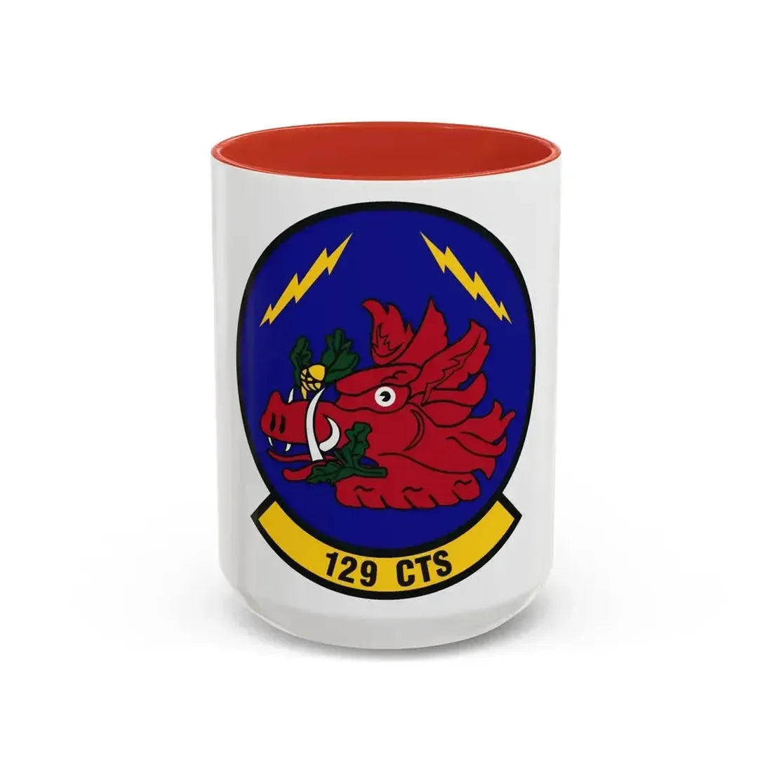 129th Combat Training Squadron (U.S. Air Force) Accent Coffee Mug 15oz Red - Go Mug Yourself