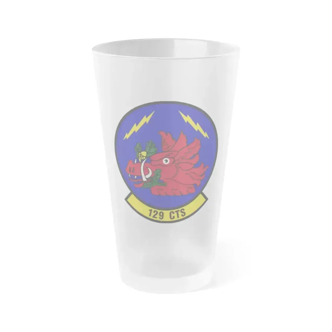129th Combat Training Squadron (U.S. Air Force) Frosted Pint Glass 16oz 16oz Frosted - Go Mug Yourself