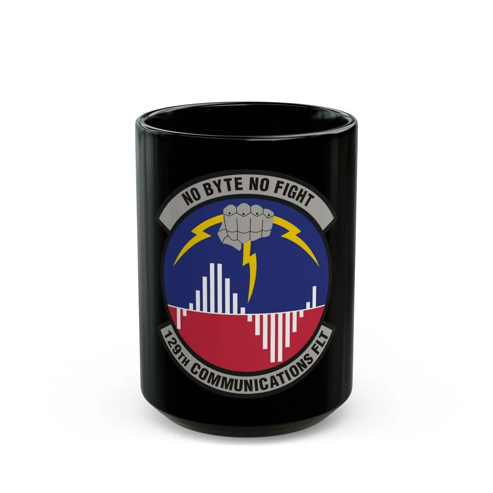 129th Communications Flight (U.S. Air Force) Black Coffee Mug-15oz-Go Mug Yourself