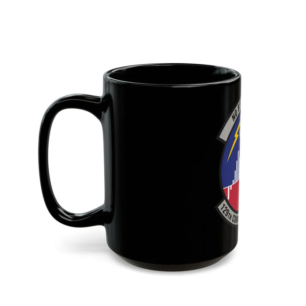 129th Communications Flight (U.S. Air Force) Black Coffee Mug-Go Mug Yourself