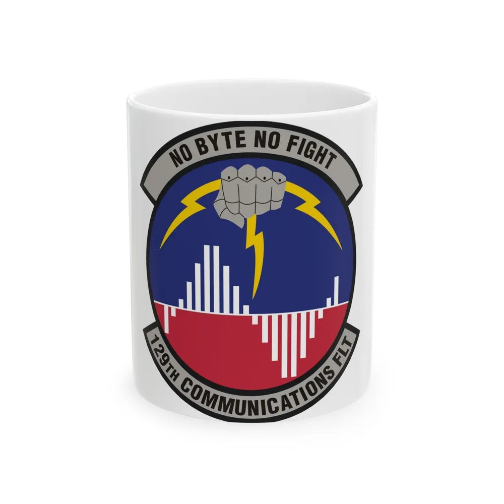 129th Communications Flight (U.S. Air Force) White Coffee Mug-11oz-Go Mug Yourself