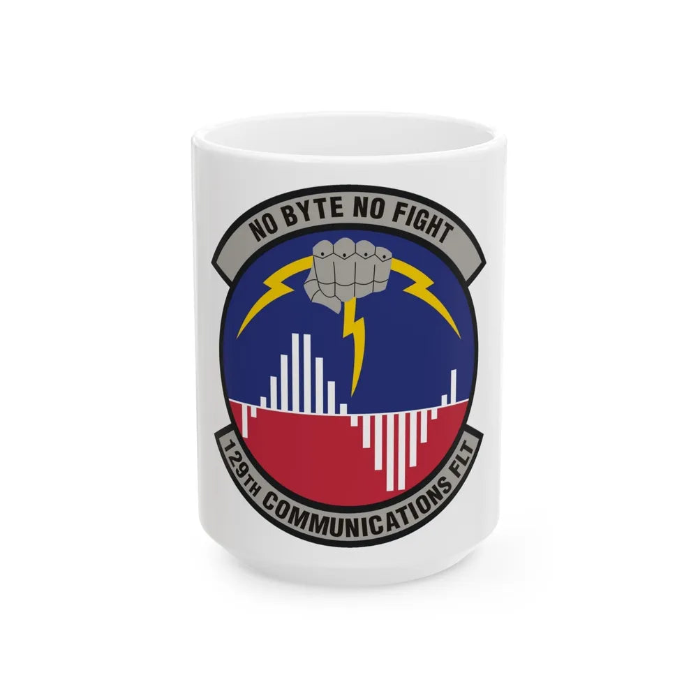 129th Communications Flight (U.S. Air Force) White Coffee Mug-15oz-Go Mug Yourself