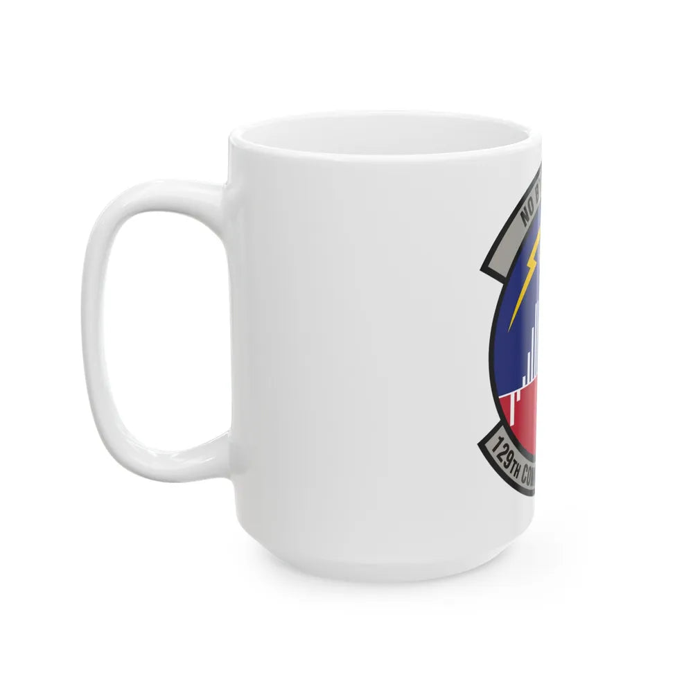 129th Communications Flight (U.S. Air Force) White Coffee Mug-Go Mug Yourself