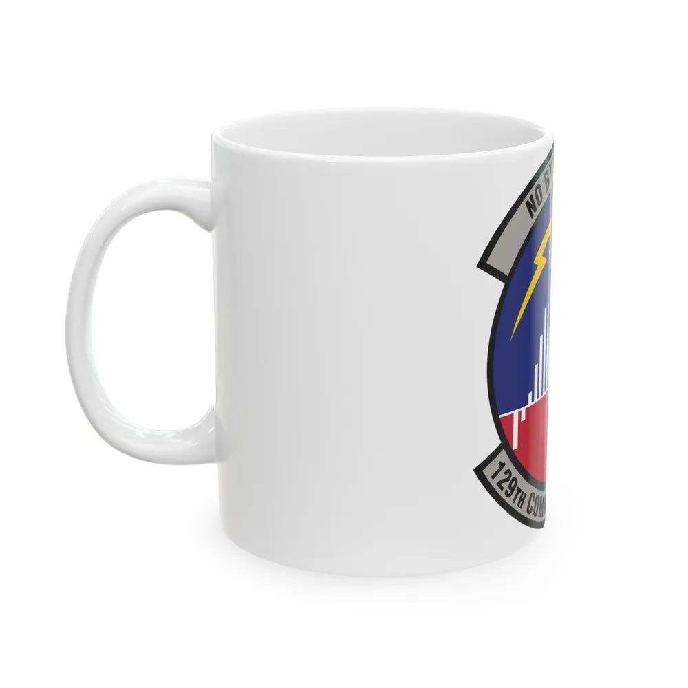 129th Communications Flight (U.S. Air Force) White Coffee Mug-Go Mug Yourself