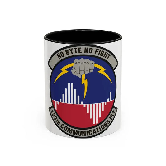 129th Communications Flight (U.S. Air Force) Accent Coffee Mug 11oz Black - Go Mug Yourself