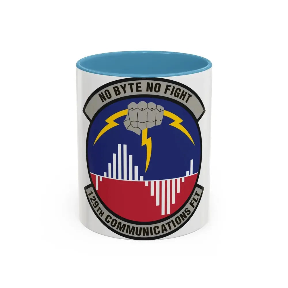 129th Communications Flight (U.S. Air Force) Accent Coffee Mug 11oz Light Blue - Go Mug Yourself