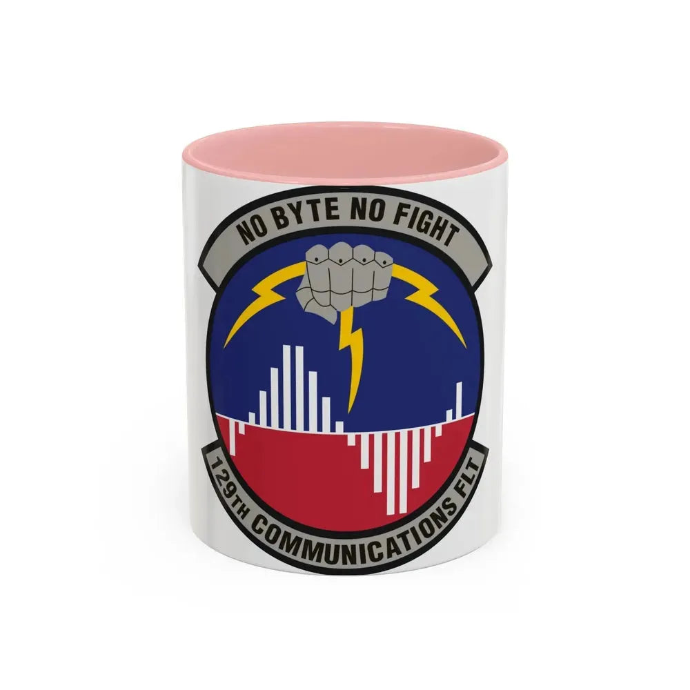 129th Communications Flight (U.S. Air Force) Accent Coffee Mug 11oz Pink - Go Mug Yourself