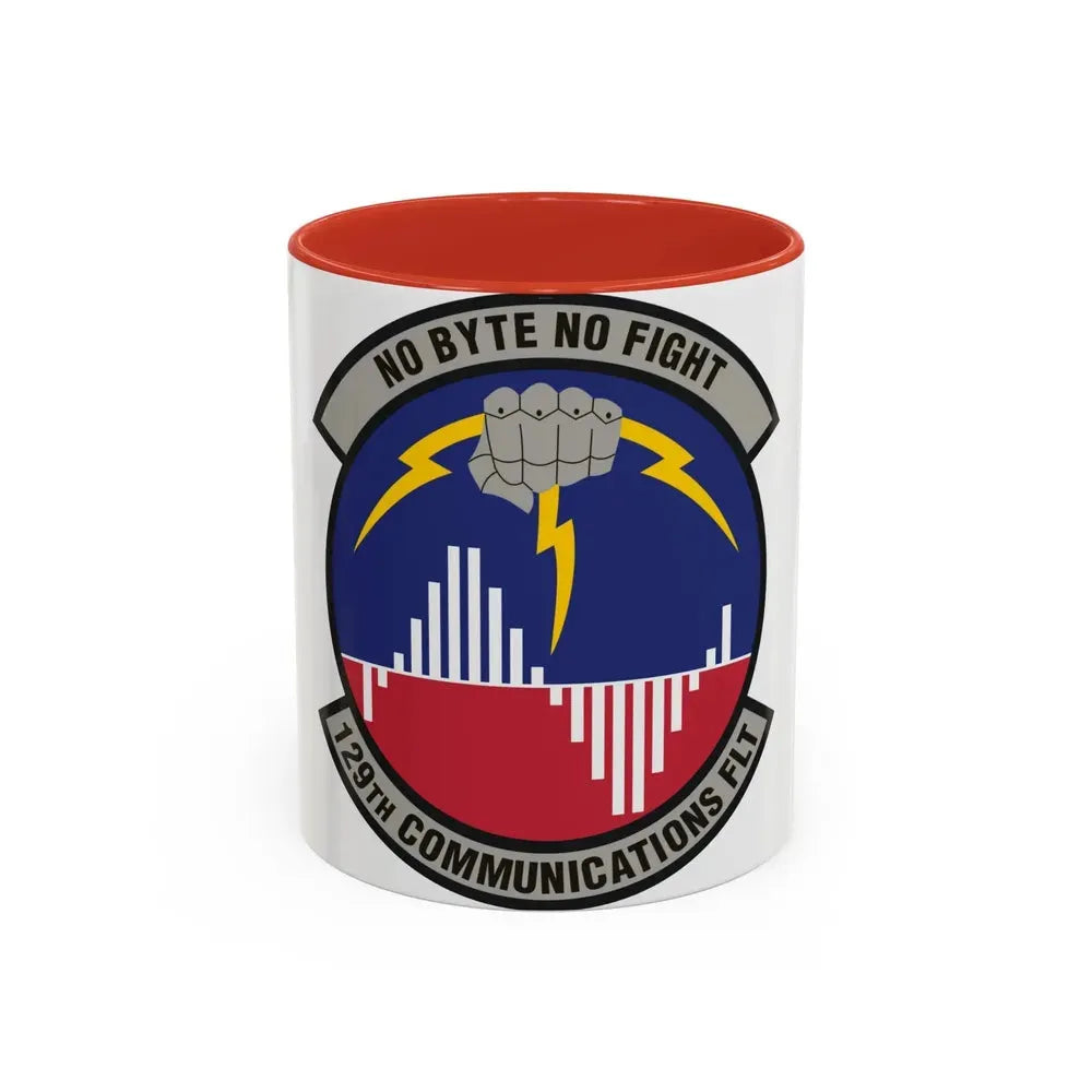 129th Communications Flight (U.S. Air Force) Accent Coffee Mug 11oz Red - Go Mug Yourself