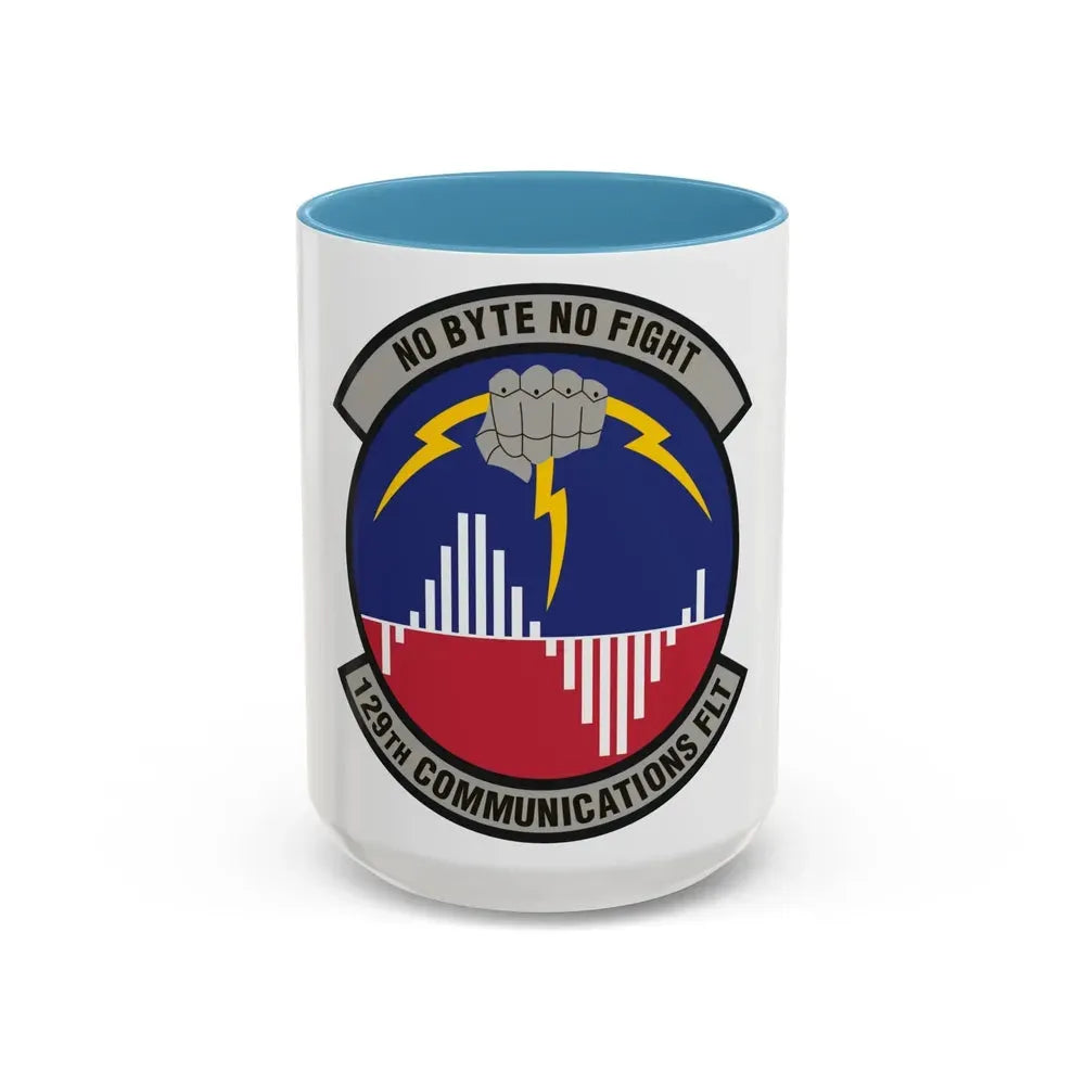129th Communications Flight (U.S. Air Force) Accent Coffee Mug 15oz Light Blue - Go Mug Yourself