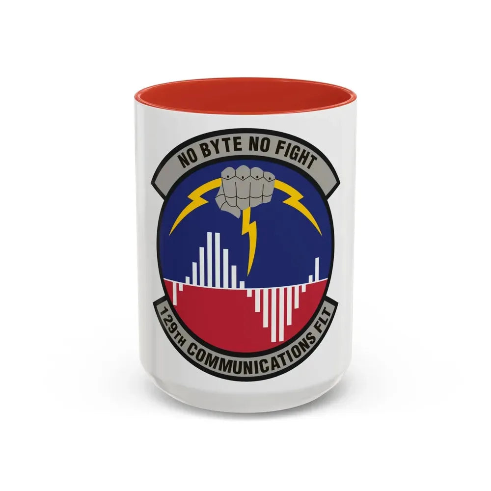129th Communications Flight (U.S. Air Force) Accent Coffee Mug 15oz Red - Go Mug Yourself