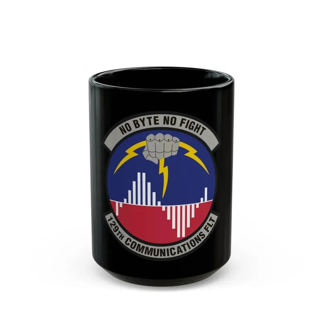 129th Communications Flight (U.S. Air Force) Black Coffee Mug 15oz - Go Mug Yourself