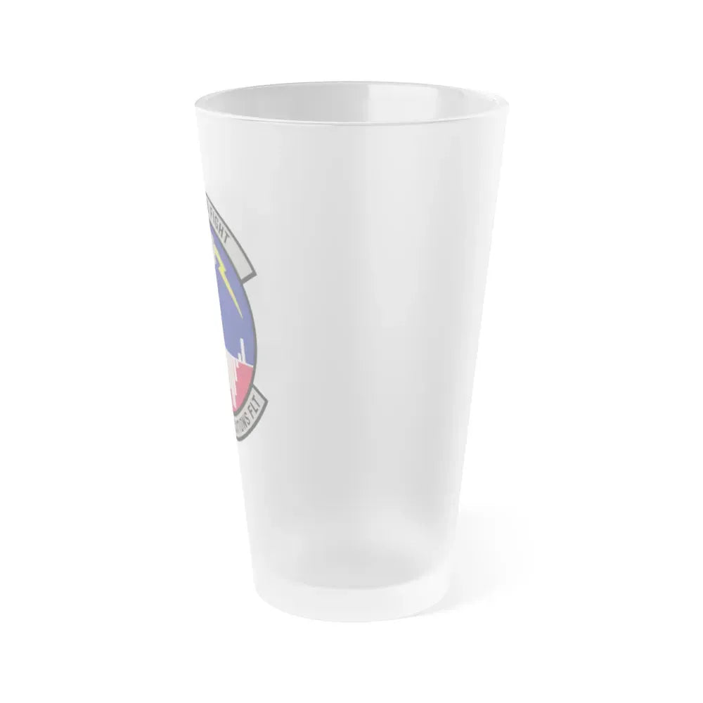129th Communications Flight (U.S. Air Force) Frosted Pint Glass 16oz - Go Mug Yourself