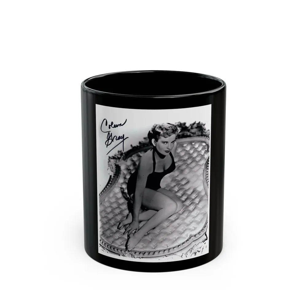 Coleen Gray #18 (Vintage Female Icon) Black Coffee Mug-11oz-Go Mug Yourself