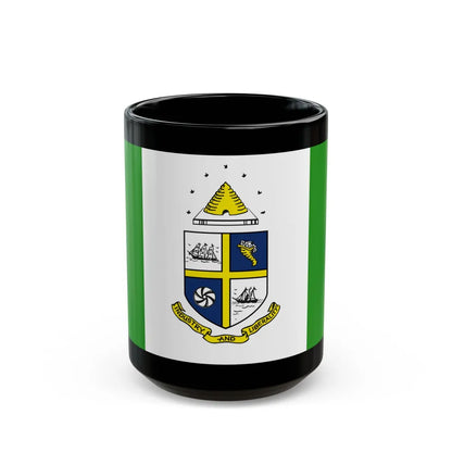 Flag of St Catharines Ontario Canada - Black Coffee Mug-15oz-Go Mug Yourself