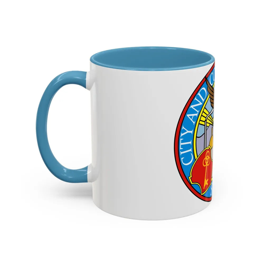 Seal of Denver - Accent Coffee Mug-Go Mug Yourself