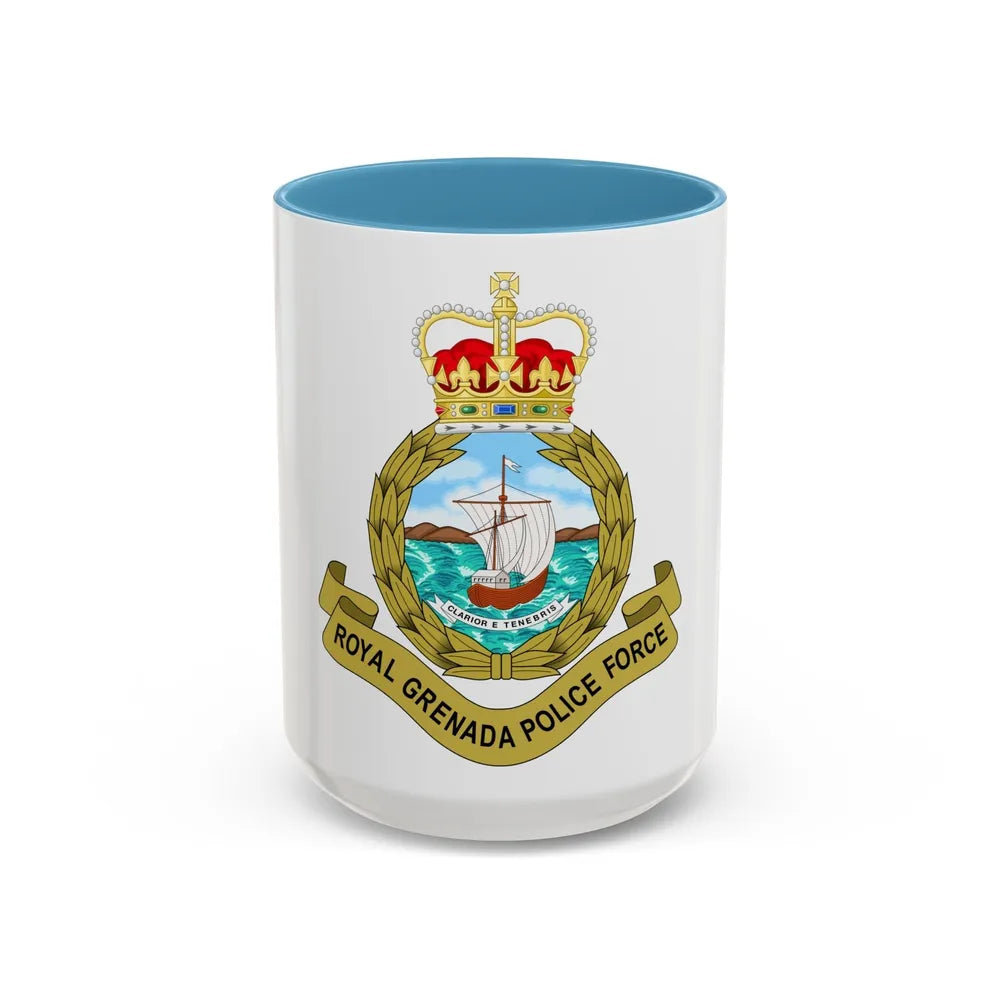 Royal Grenada Police Force - Accent Coffee Mug-15oz-Light Blue-Go Mug Yourself