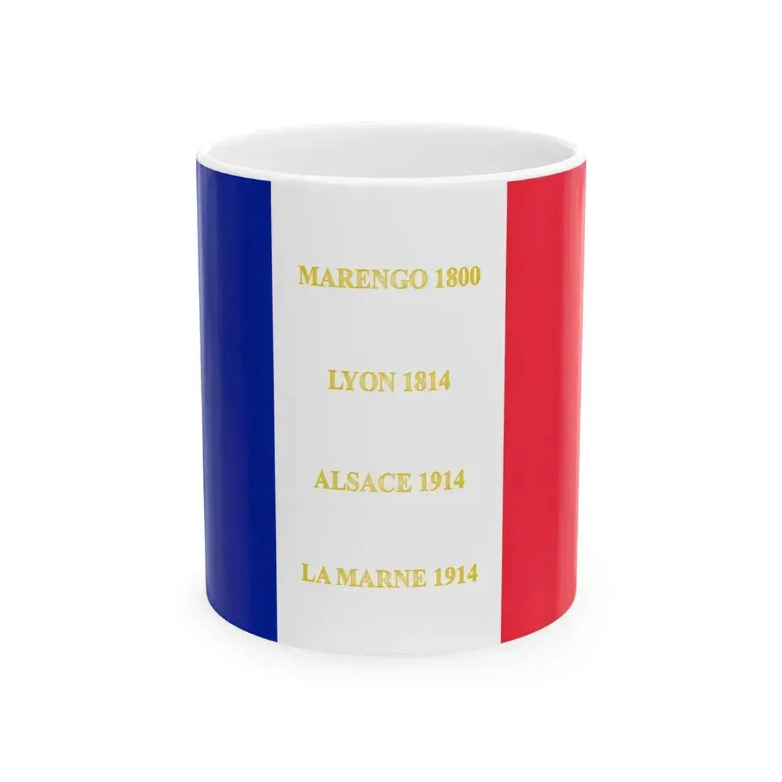 12e regiment de hussards-drapeau (France) White Coffee Mug 11oz - Go Mug Yourself