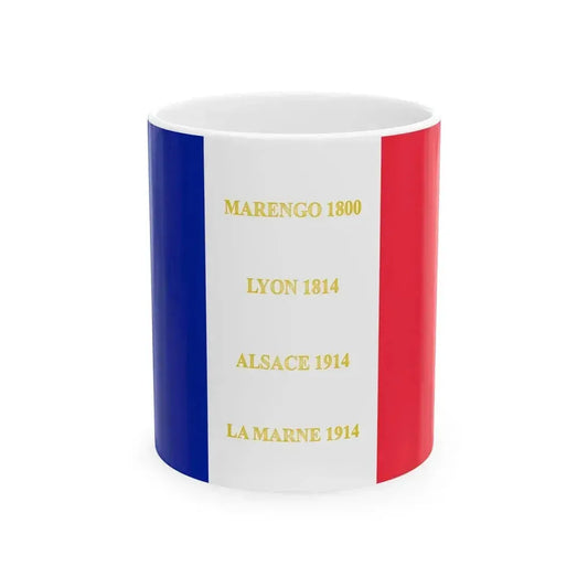 12e regiment de hussards-drapeau (France) White Coffee Mug 11oz - Go Mug Yourself