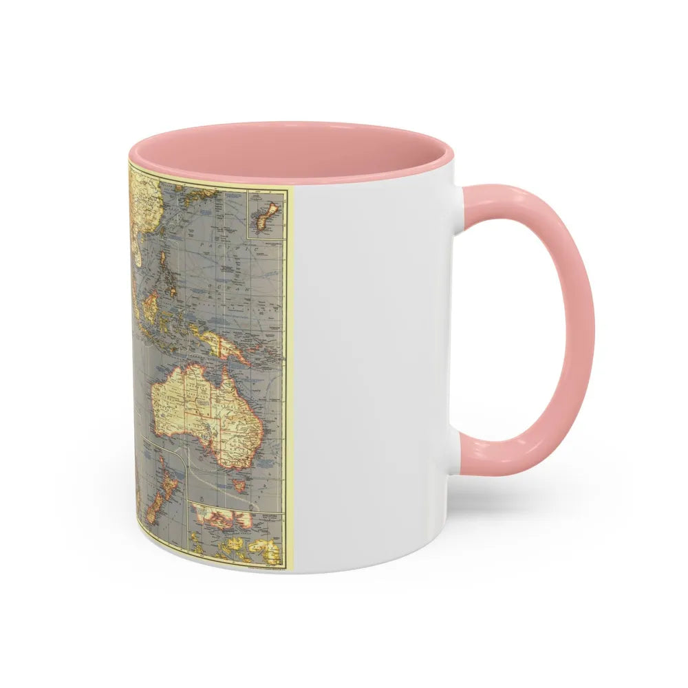 Indian Ocean (1941) (Map) Accent Coffee Mug-Go Mug Yourself